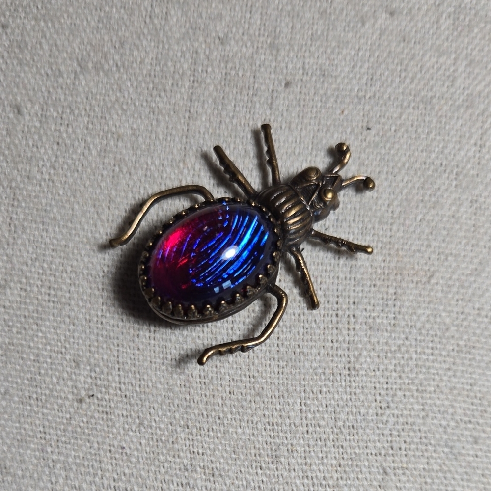 Sadie Green Beetle Brooch